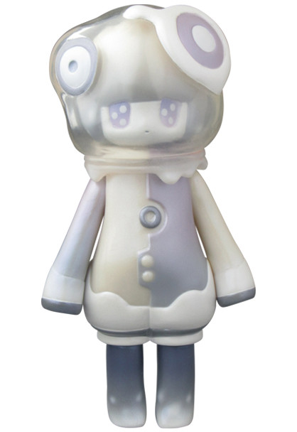 Original - Sofubi Figure - Three Wax 0.0 - Uchukaeru Yumemiru - Pearl White Color (Asahi Kougei, Medicom Toy) photo 3