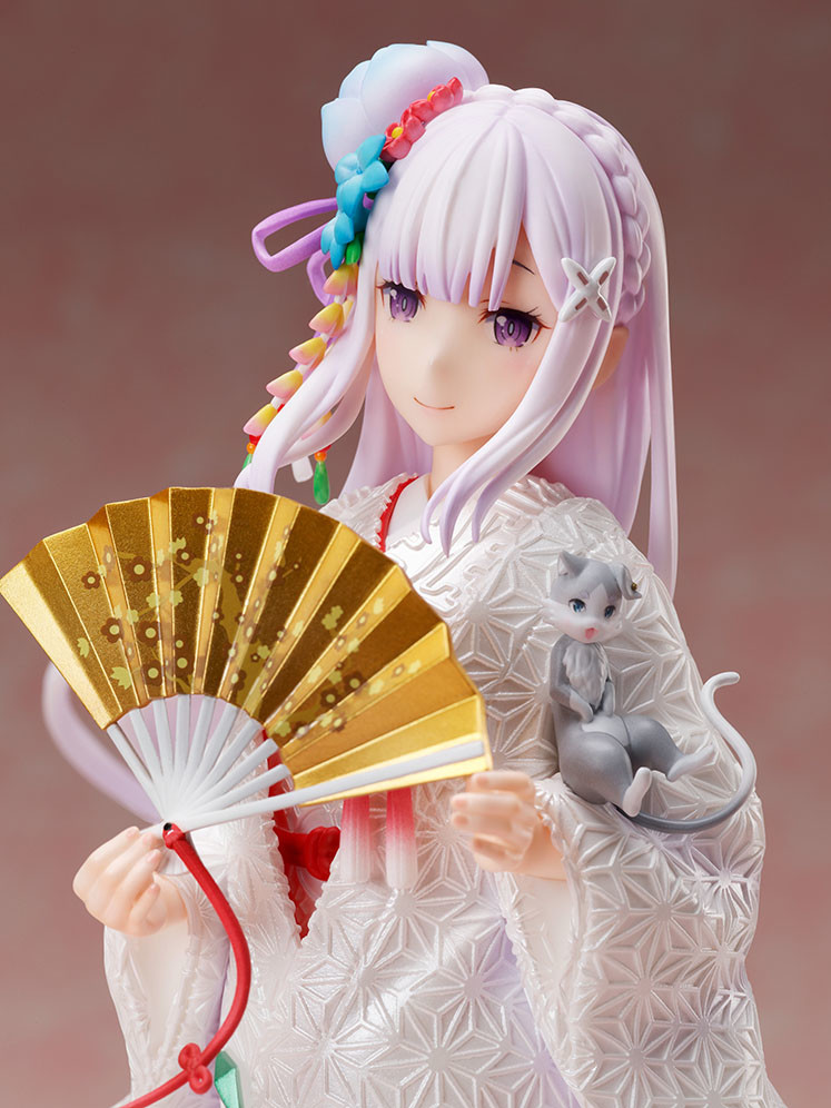 Re:Zero kara Hajimeru Isekai Seikatsu - Emilia - Puck - F:Nex - 1/7 - Shiromuku (FuRyu) photo 4