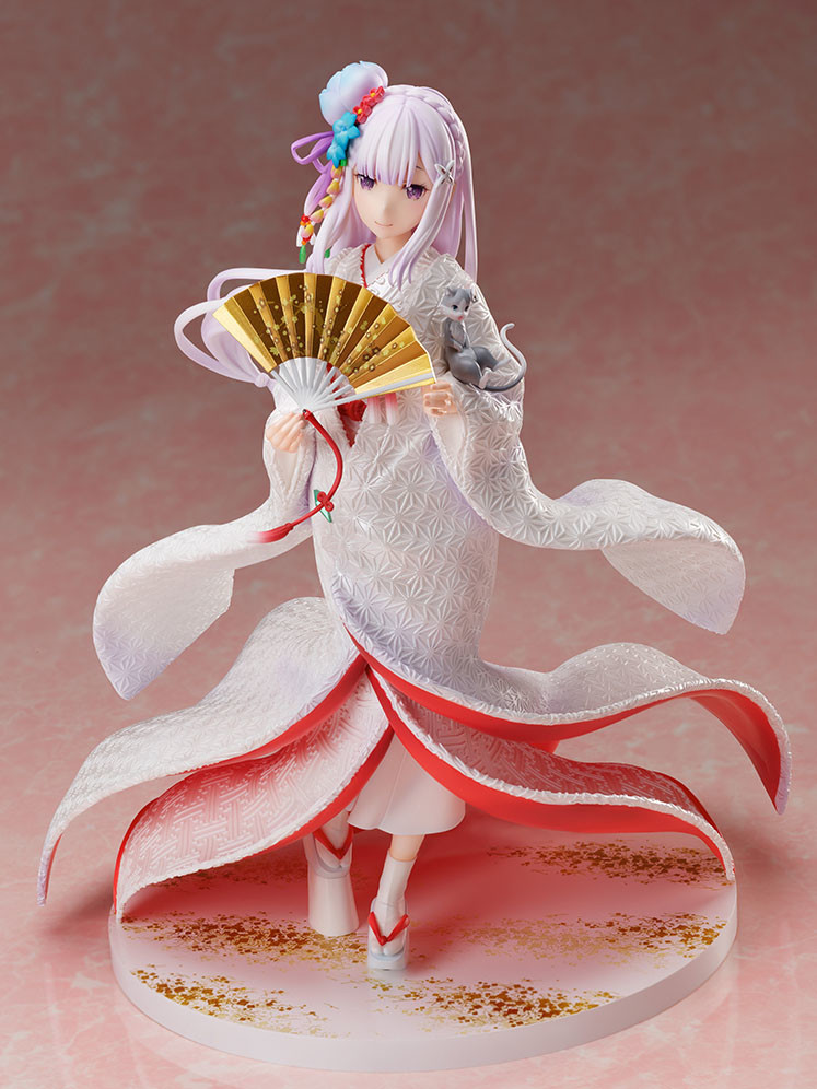 Re:Zero kara Hajimeru Isekai Seikatsu - Emilia - Puck - F:Nex - 1/7 - Shiromuku (FuRyu) photo 5