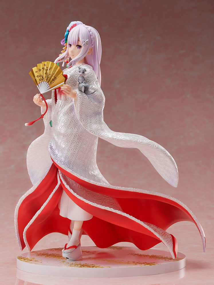 Re:Zero kara Hajimeru Isekai Seikatsu - Emilia - Puck - F:Nex - 1/7 - Shiromuku (FuRyu) photo 6