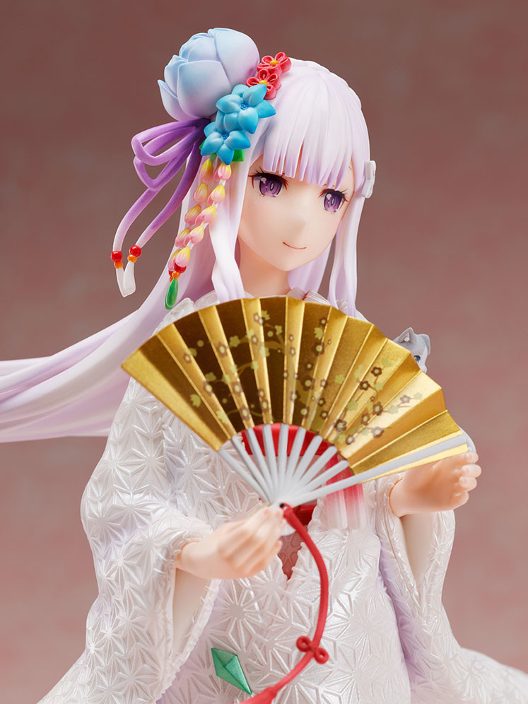 Re:Zero kara Hajimeru Isekai Seikatsu - Emilia - Puck - F:Nex - 1/7 - Shiromuku (FuRyu) photo 9