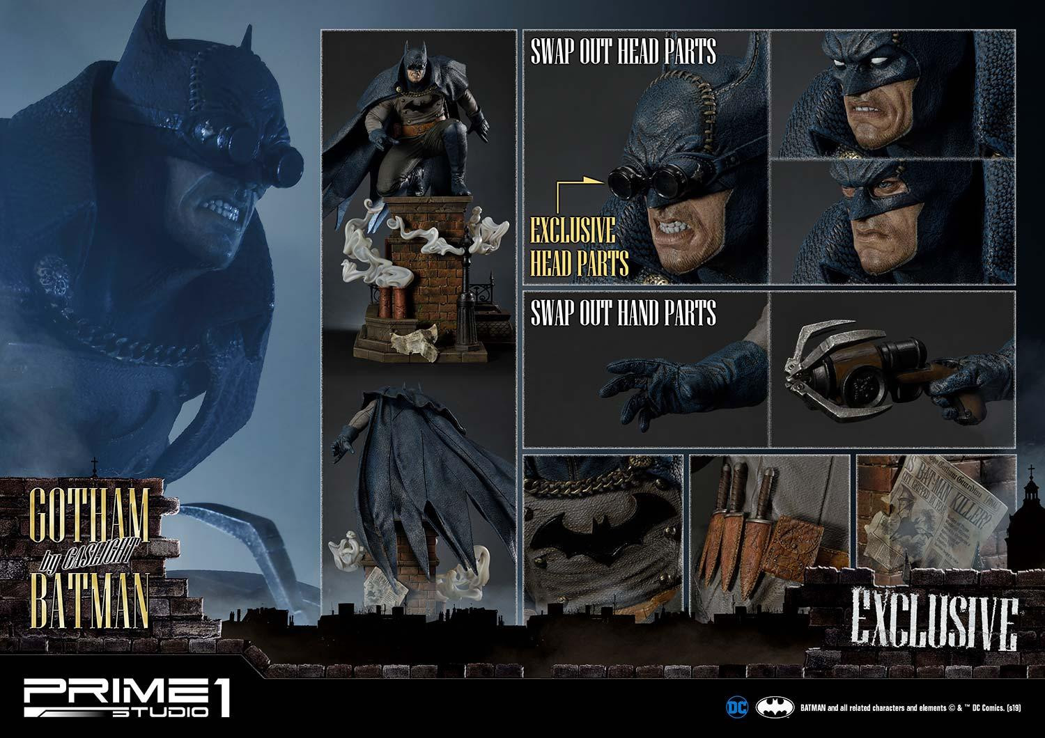Batman: Arkham Origins - Batman - Concept Masterline  (CMDC-03EX) - 1/5 - Gotham by Gaslight, Blue Ver., EX Version (Prime 1 Studio) photo 17